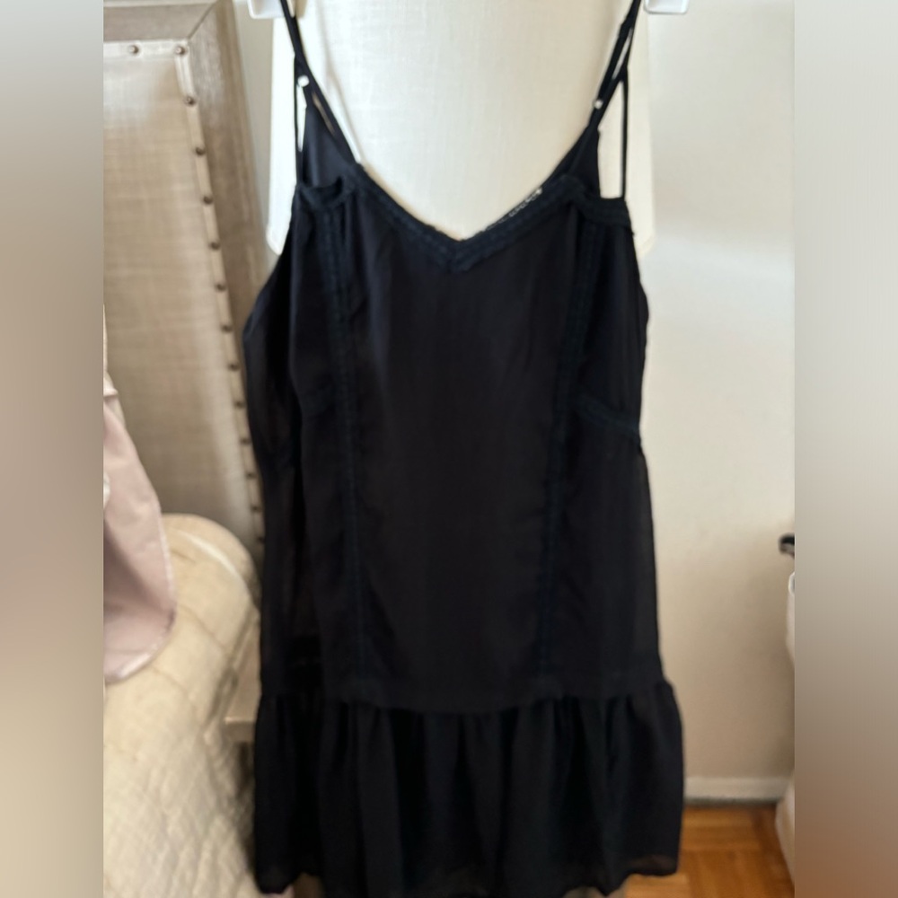 Brand New Black Ya Los Angeles Black flounce hen slip dress